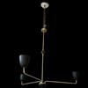 3-Arm Chandelier - 42" DIA Lola 3-Light Brass Chandelier Lighting