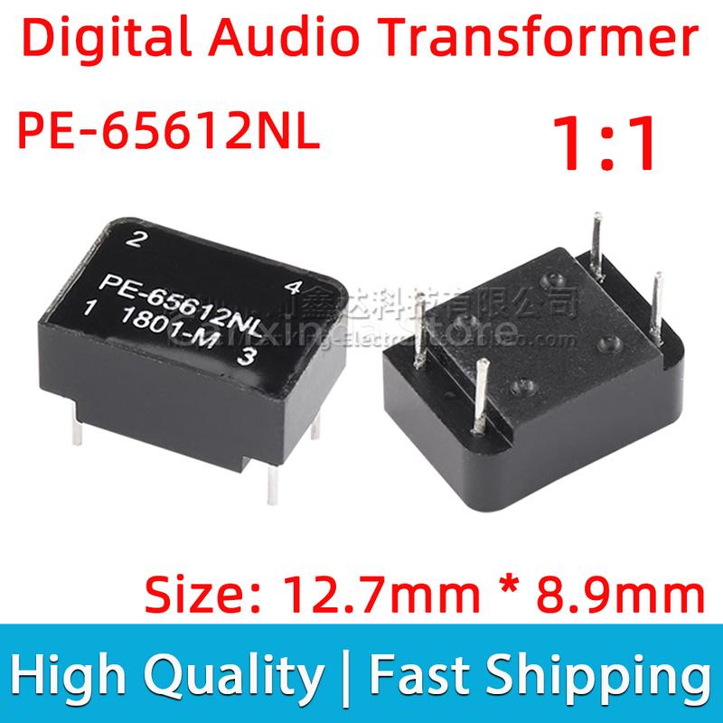 

5pcs PE-65612NL PE65612NL DIP Digital Audio Transformer 2.5mH Turns Ratio 1:1 isolation isolator Data Transmission Transformer