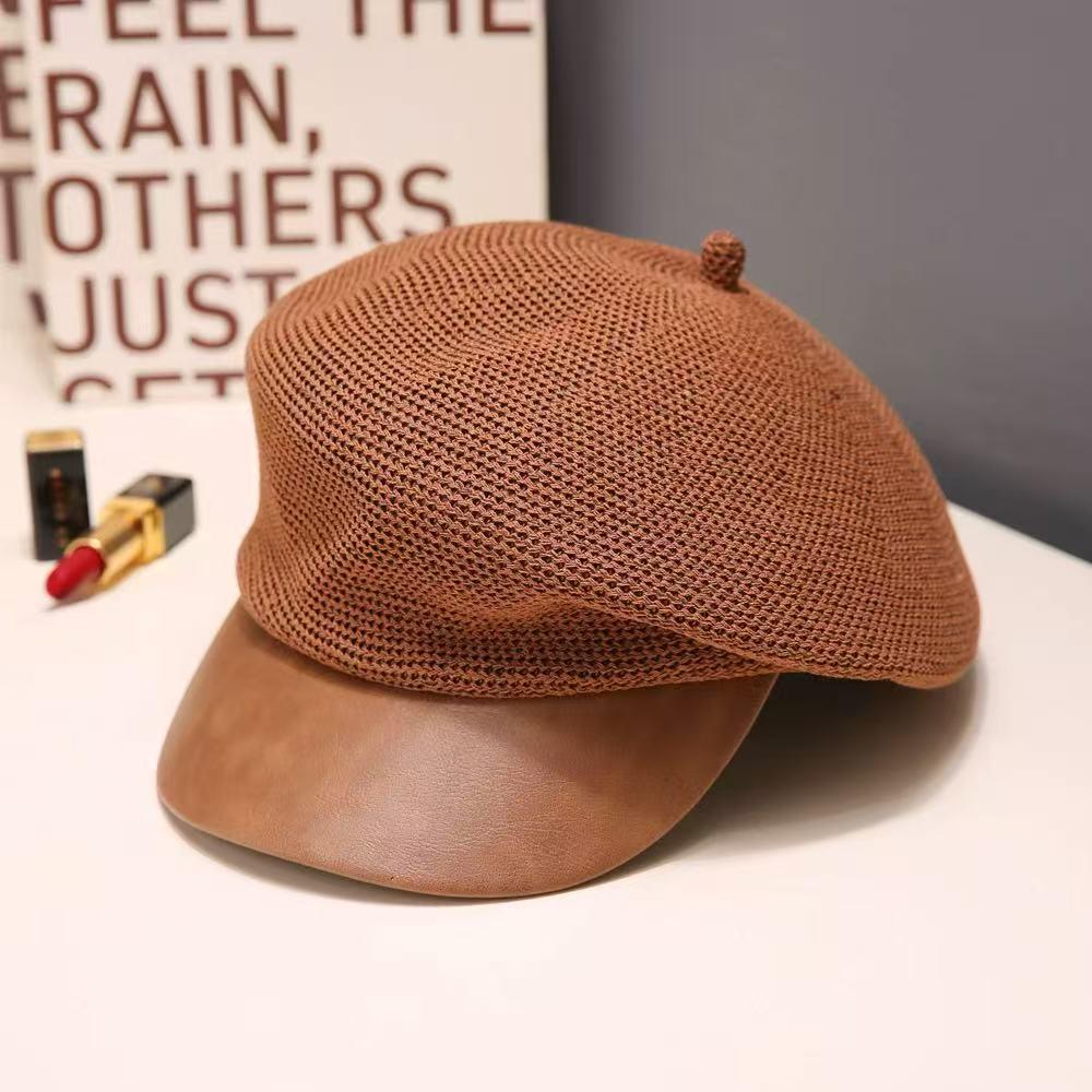 Retro Octagonal Beret: Korean Style Versatile Warm Painter Hat for Women, Autumn & Winter