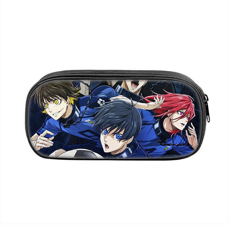 Bluelock Printed Pencil Case, Blue Prison Primary And Secondary School Children'S Pencil Stationery Storage Bag