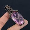 Pink Kunzite Pendant Gemstone Jewelry, 999 Copper Wire Wrapped Pendant, Handmade Jewelry Birthstone Pendant, Gift For Him