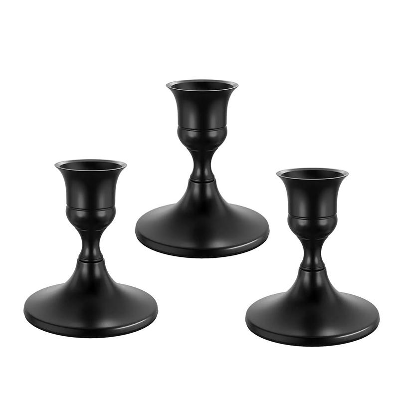 Vintage And Elegant Aluminum Tabletop Candlesticks Suitable For Valentine'S Day And Wedding Decorations