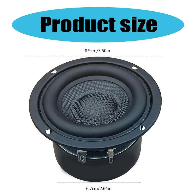 3" Round Woofers Subwoofer Hifi Speakers, Low End Response, 4Ohm 25Watt, Fiberglasses Crafted
