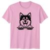 Happy Peeking Dog Paws Graphic Animals Dogs Unisexs Unisexs Unisex TShirt Tee