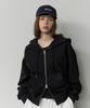 Cluny Sweat Hoodie Zipup Cardigan - Black
