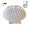 Bathroom Toothbrush Holder Shell Shape for Countertop, 2 Compartments Waterproof Countertop Decor Desktop Organizer, Ocean Style & Toothpaste Storage