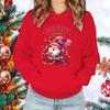New Christmas Santa Claus Merry Bright Print Hoodies Women Causal Tops Unisex Harajuku Long Sleeve Sweatshirts