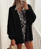 2025 Women's Oversized Knit Cardigan with Long Lantern Sleeves