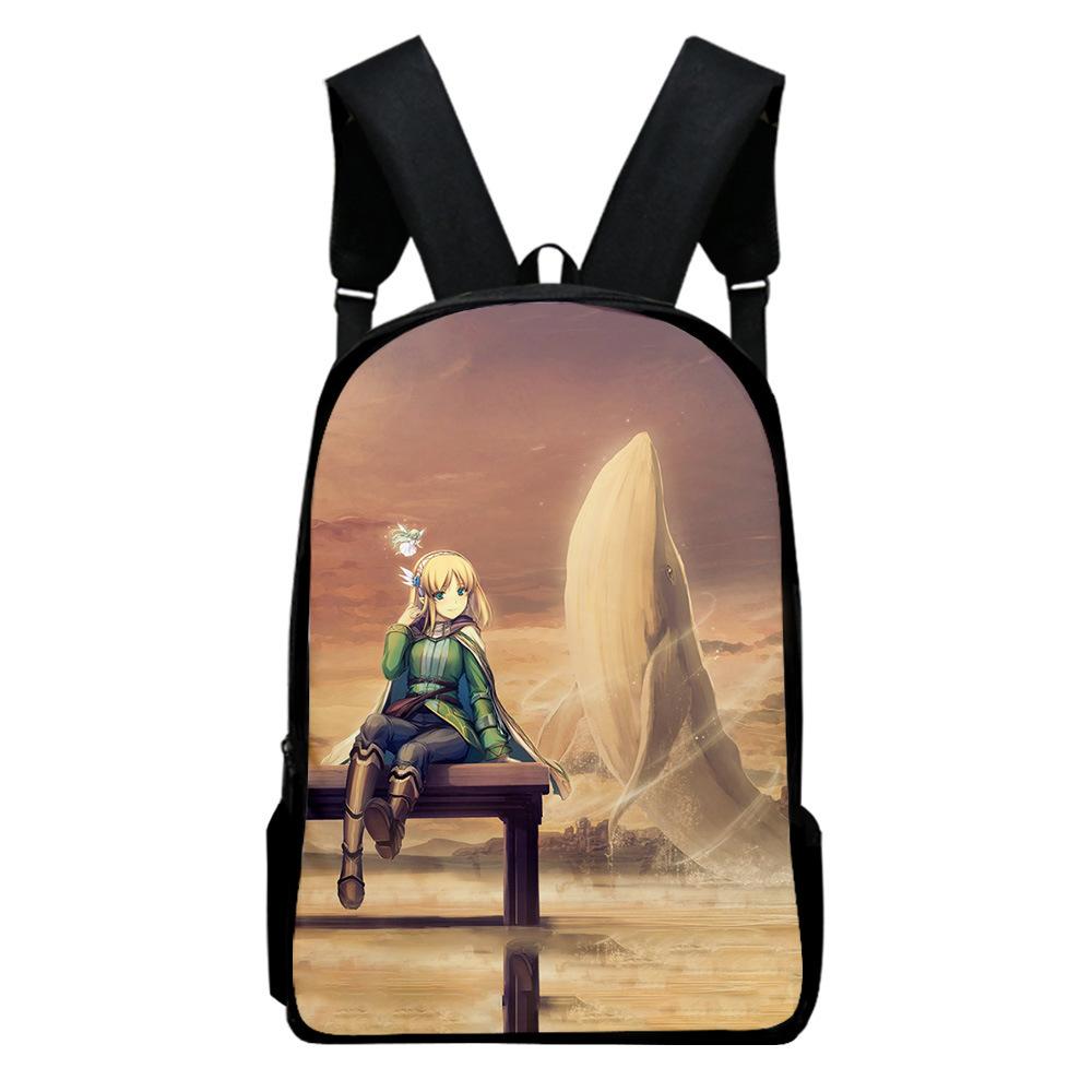 Harajuku Novelty Youthful In The Land Of Leadale Student School Bags Notebook Backpacks 3D Print Oxford Waterproof Travel Bags