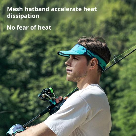 Cappello Parasole Estivo da Esterno con Ampia Visiera Protezione UV Cappello da Pesca Traspirante Assorbente il Sudore Elastico Cappello Estivo da Uomo per Escursionismo Ciclismo