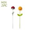 1-10Pcs Knitting Flower Sunflower Home Decoration Knitted Rose Bouquet Teacher's Day Mother's Day Birthday Gift Handmade Bouquet