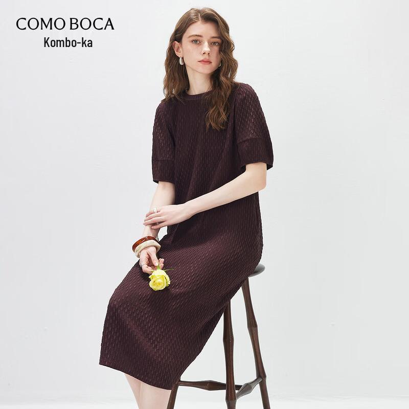 Kemeng Boka Women s Mulberry Silk Short-Sleeve A-Line Dress XL