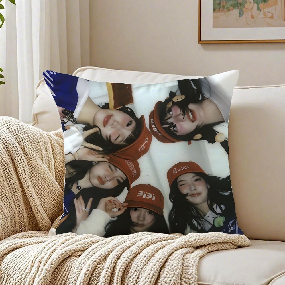 GirlGroup Kpop KKIIIKIII Cushion Cover Pillowcase Antidustmite living Room Sofa Decor Cushion Room