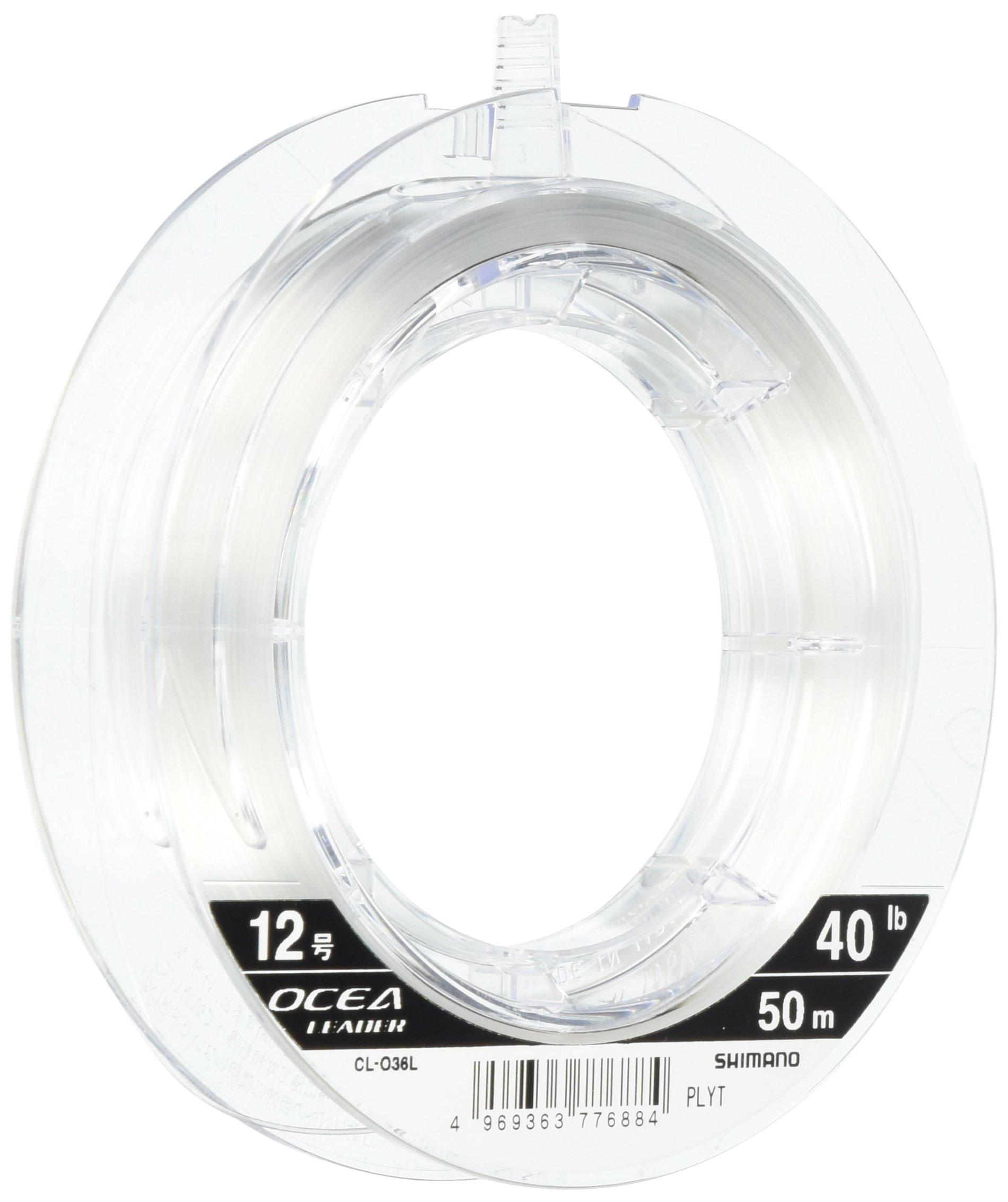 Shimano Shock Leader Ocea EX Fluorocarbon 40lb Fishing Line 50m, 12-gauge, Clear, CL-O36L