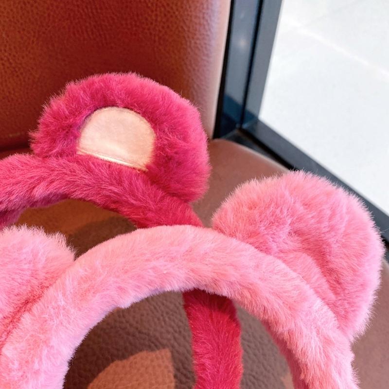 Plush Bear Ears Hairband Cartoon Birthday Headwear Soft Comfortable Headbands for Everyday and Parties