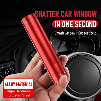 Car Safety Hammer Car Window Breaker Emergency Hammer Seat Belt Cutter Knife Car Tool Life-Saving Escape Hammer Aluminum Alloy