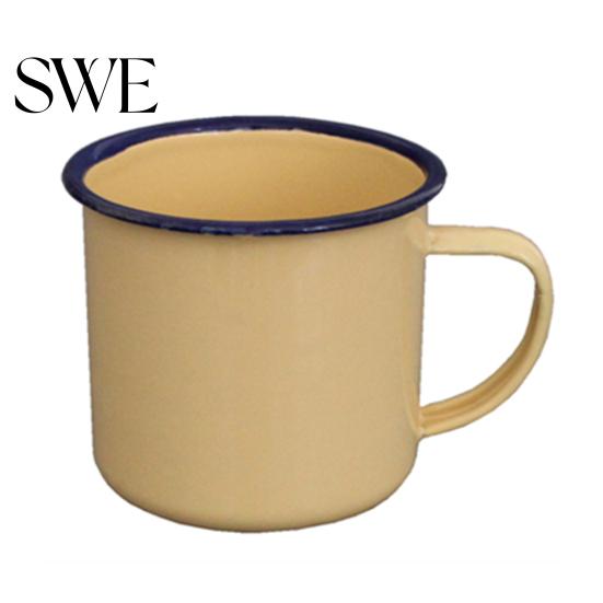 Water Mug 120/240/350/500ML Vintage Enamel with Handle Heat-resistant Large Capacity Cup Tea Milk Coffee Drinking Retro Decoration Scratch-resistant