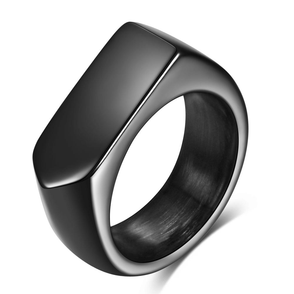 9MM Smooth Diamond Titanium Steel Ring Minimalist Fashion Jewelry for Men Women