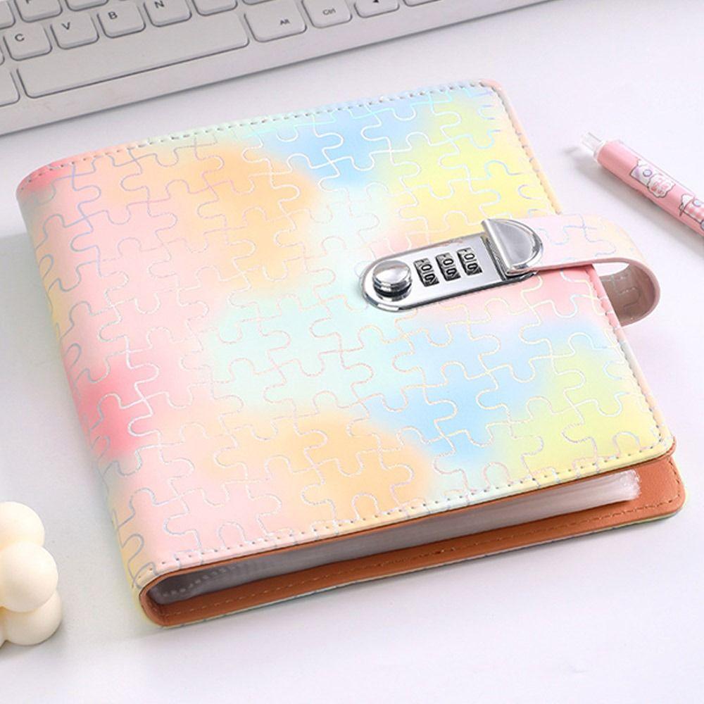 PU Money Collection Book With Password Lock Savings Binder Gifts Savings Challenges Book  Children