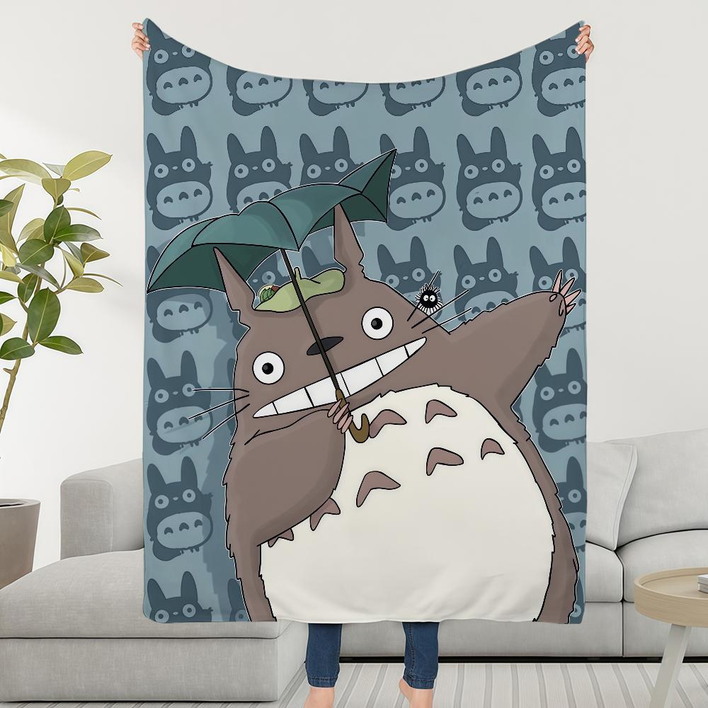 Classic Cartoon T-Totoro-S Cute Blanket Soft Warm Furry Throw Super Kids Toys Bed Sofa Car Cradle