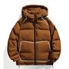 Winter 2025 Men's Trendy Hooded Down Jacket - Fashionable Loose Fit with New Logo, 90% White Duck Down