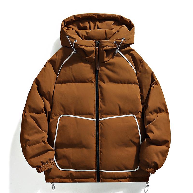 Winter 2025 Men's Trendy Hooded Down Jacket - Fashionable Loose Fit with New Logo, 90% White Duck Down