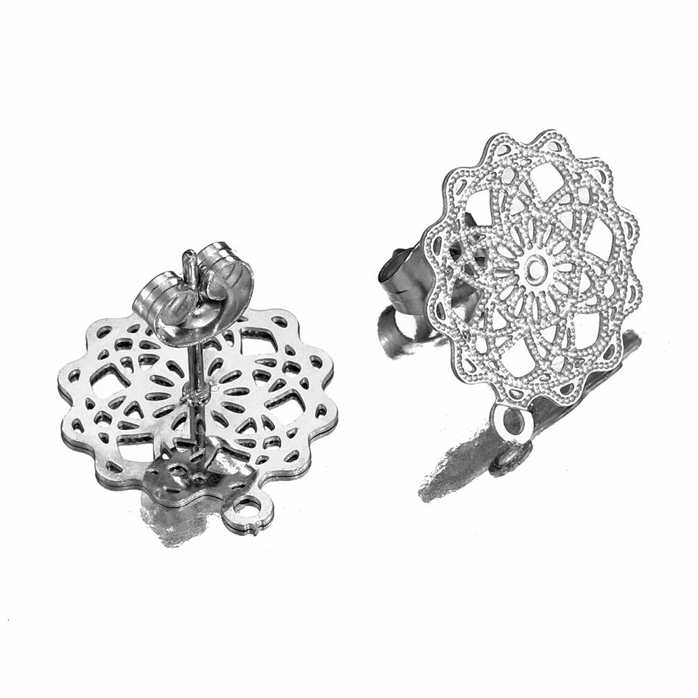 10 pièces Boucles d'oreilles en acier inoxydable Matériaux de fabrication Apprêts Goujons d'oreilles Boucles d'oreilles pendantes Bouchons d'oreilles pour la fabrication de bijoux DIY Accessoires