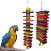 2Pcs Bird Parrot Bell Building Block Hanging Cage Bite-resistant Climb Chew Toy