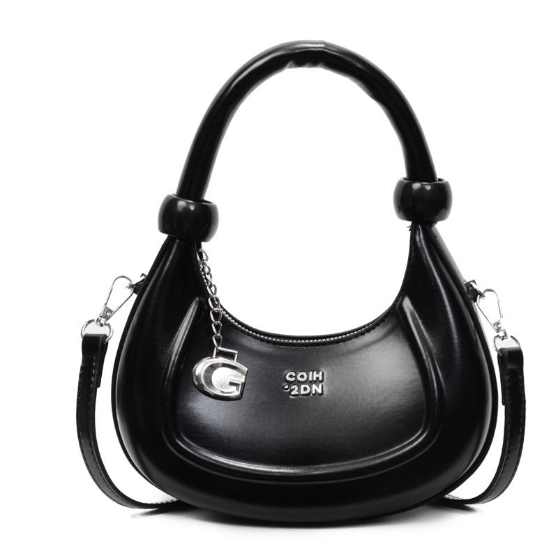 

2025 new fashion high sense niche crescent bag women s simple temperament versatile commuter oil wax leather messenger bag