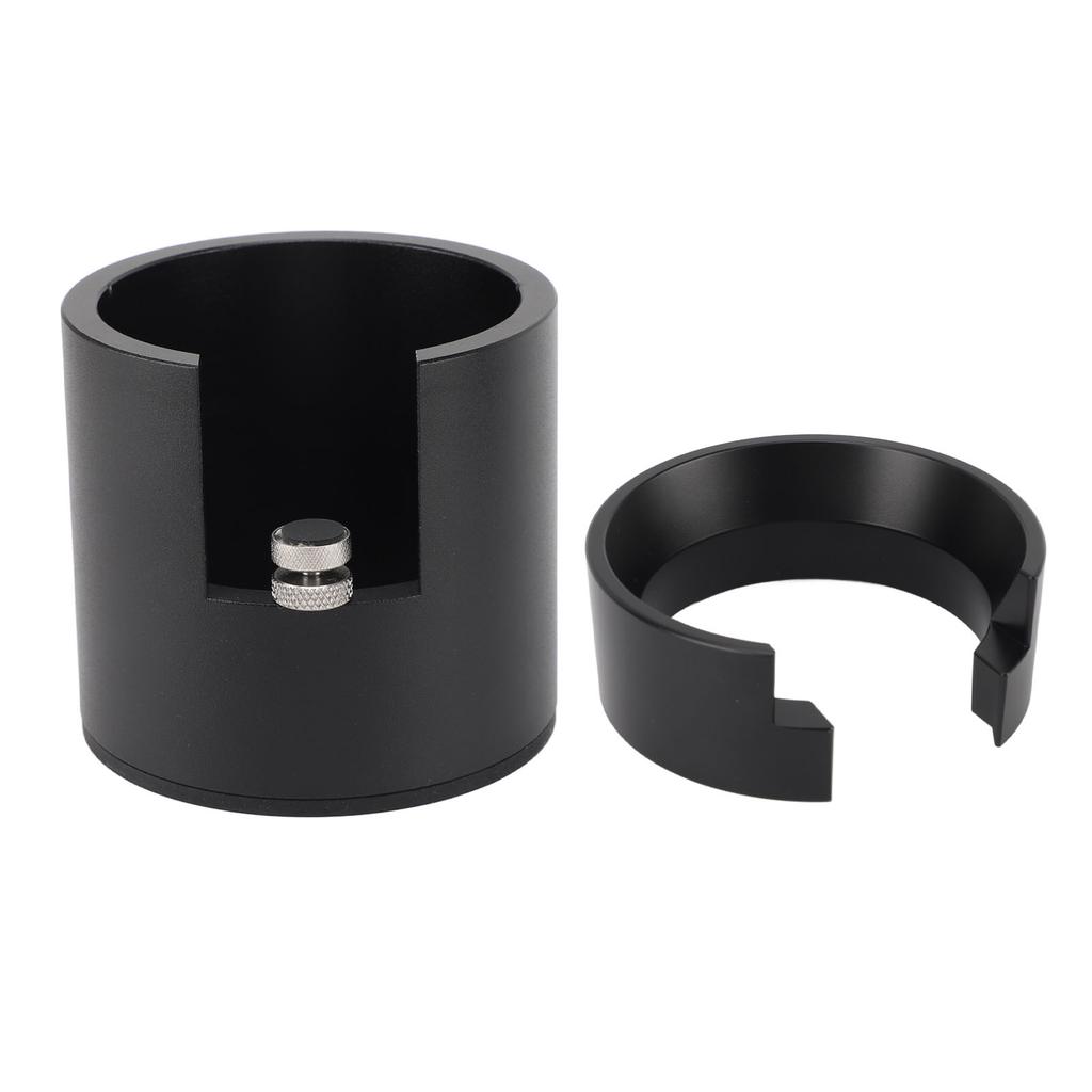 Coffee Portafilter Holder with Dosing Funnel 58mm Aluminum Alloy Round Coffee Machine Portafilter Tamping Stand for Home Bar
