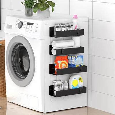 Suport magnetic de depozitare a condimentelor cu cârlig pentru ușa frigiderului Magnet puternic, fără găurire, anti-alunecare, raft organizator de bucătărie, cu o încărcare mare