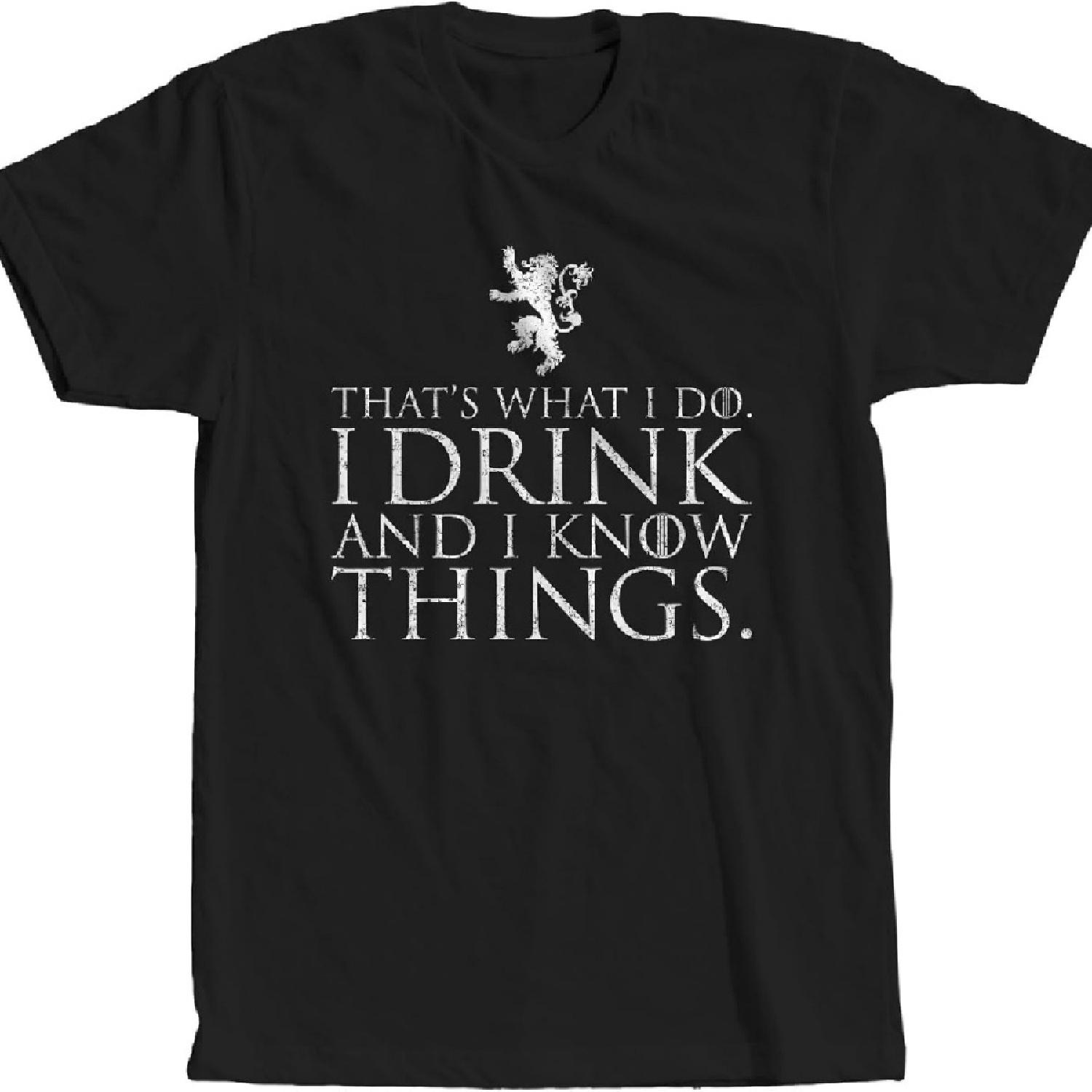 

I Know Things T-Shirt - Vintage Print XL чорний
