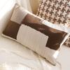 Luxury and Retro Bedroom Headboard Cushion Simple and Sophisticated High-Style Throw Pillow Cover Brown Color Sofa Cushion