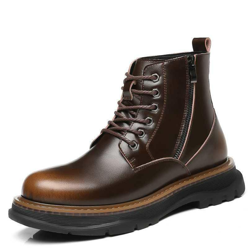 Мужские мотоциклетные ботинки Мартин из натуральной кожи для мужчин, уличная одежда, винтажные повседневные боты из коровьей кожи, уличная инструментальная пустынная обувь 45
