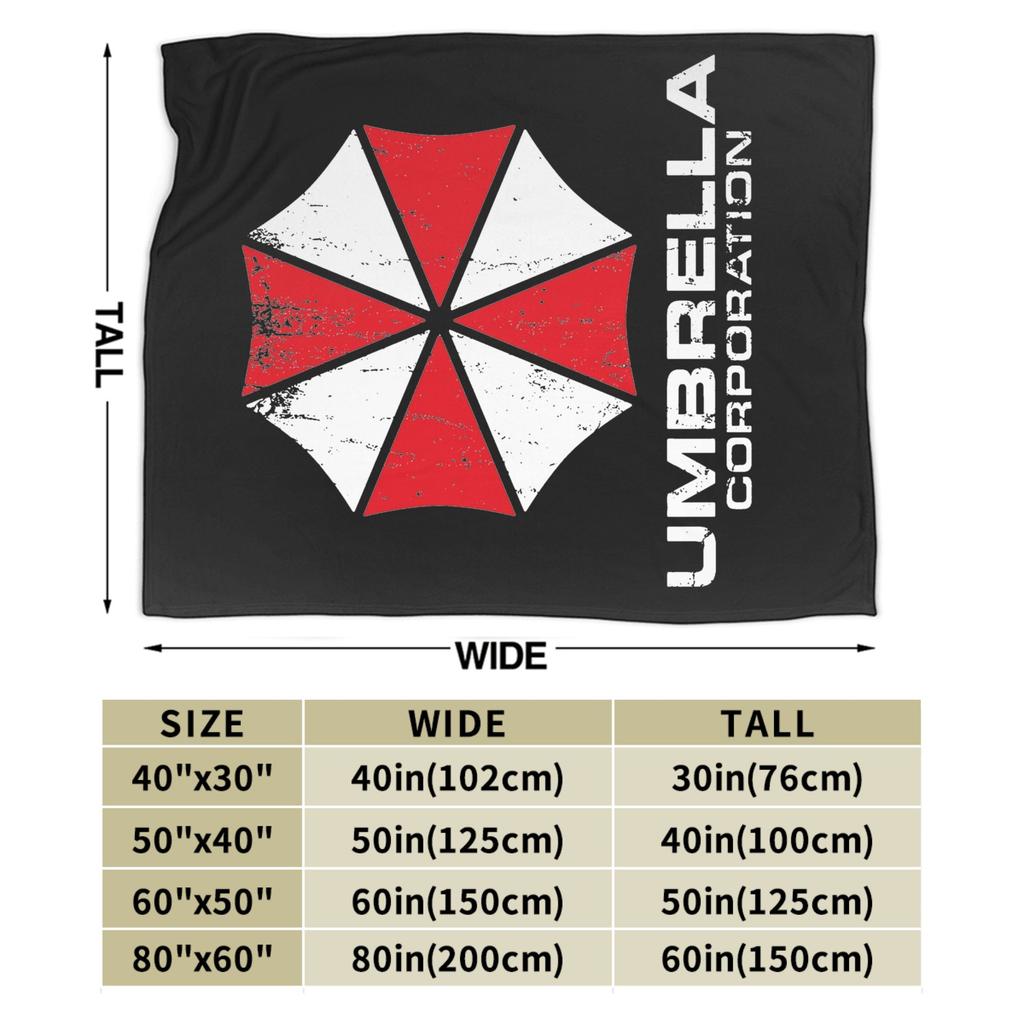 Umbrella Corporation Knitted Blankets Residents Evils Flannel Throw Blankets Summer Air Conditioning Portable Soft Warm Bedsprea