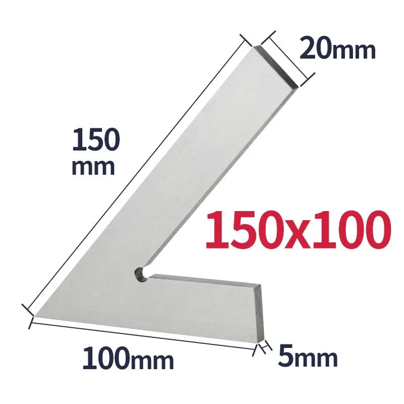 Riglă pătrată cu margine plată de 45 de grade pentru măsurarea tâmplăriei Încercați instrumente de dulgher pătrate Prelucrarea lemnului Set de riglă unghiulară din metal pătrate