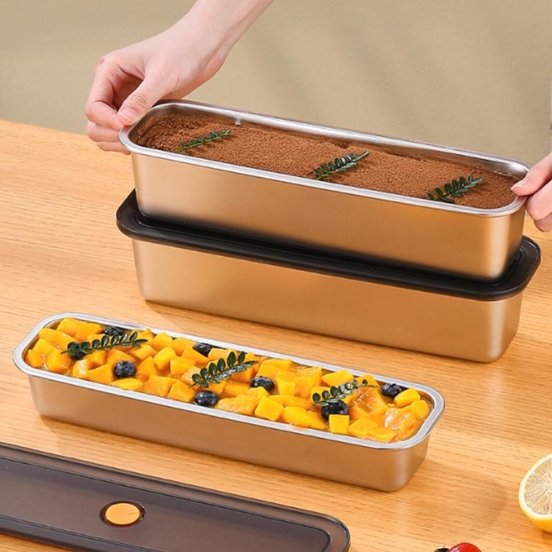 Leakproof Rectangular Meal Preps Container Steel Bacons Tray with Airtight Lid Easy Cleaning For Meal Storage Organizers