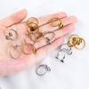 5 stuks Roestvrij Staal Verstelbare Dubbele Bezel Ringen Basis Goudkleurig Geschikt voor 6mm Cabochon Ring Setting Blanks Doe-het-zelf Sieraden Accessoires