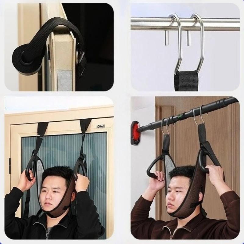 Neck Suspension Neck Stretching Device Cervical Traction Belt Strap Cervical Horizontal Bar Suspension Household Traction Belt