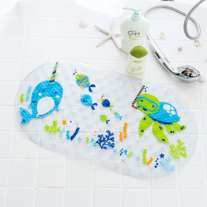 23 Pattern Cartoon Non-Slip Bathroom Mat PVC Bottom Suction Cup Shower Mat for Child Drainage Bath Pad Bathtub Mat Eco-friendly