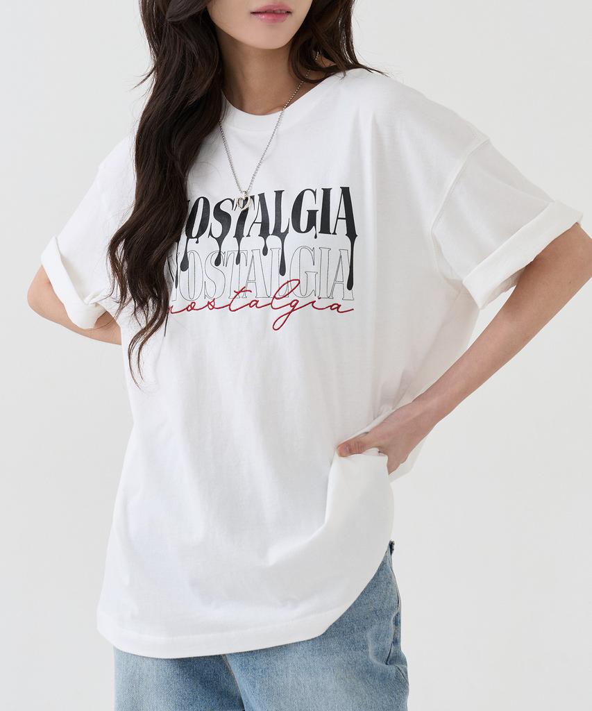 Beobeulpiseu [Unisex] Painting Embroidery Pigment T-Shirt_White