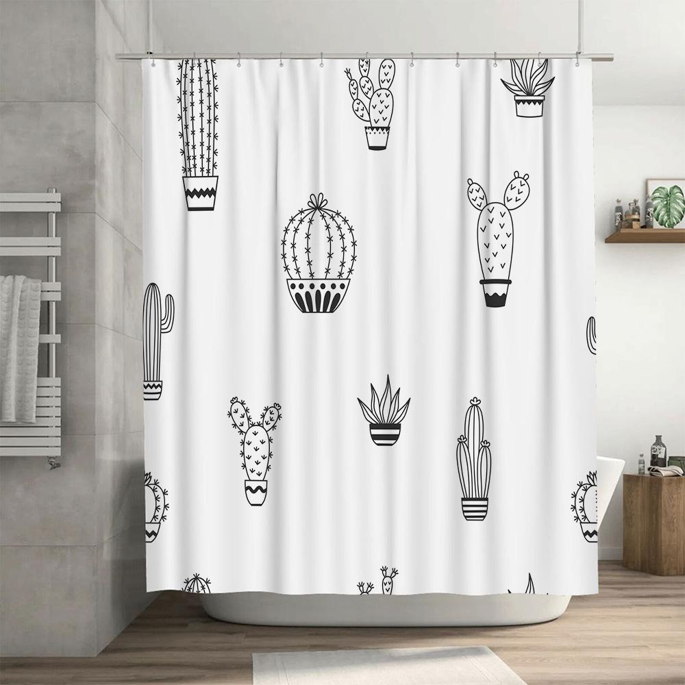 Home Shower Curtains For Bathroom Waterproof Fabric Modern Nordic Style Bathroom Curtains Shower Curtain 180X200