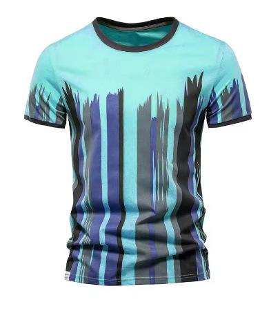 2024 New Fashion Printed Men's T-Shirt Round Neck Short Sleeve Sportswear Casual Gym Top Men's Women's