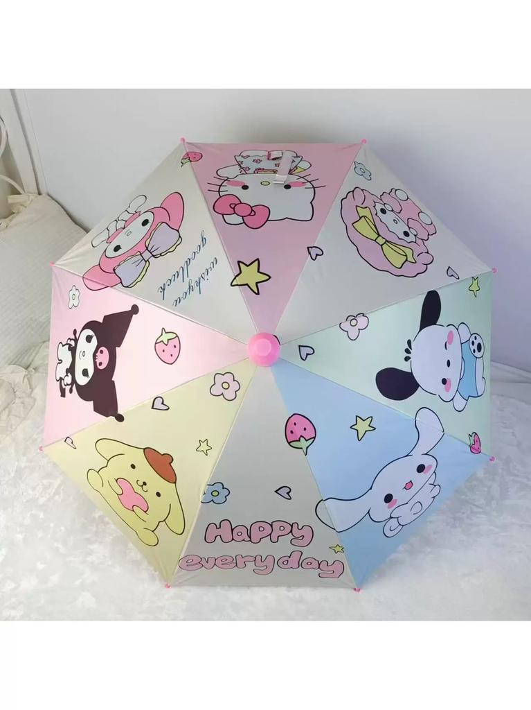 Children's Umbrella for Elementary School Students, Babies, and Kindergarten Children, Sturdy and Durable, Cartoon Umbrella with Black Coating for