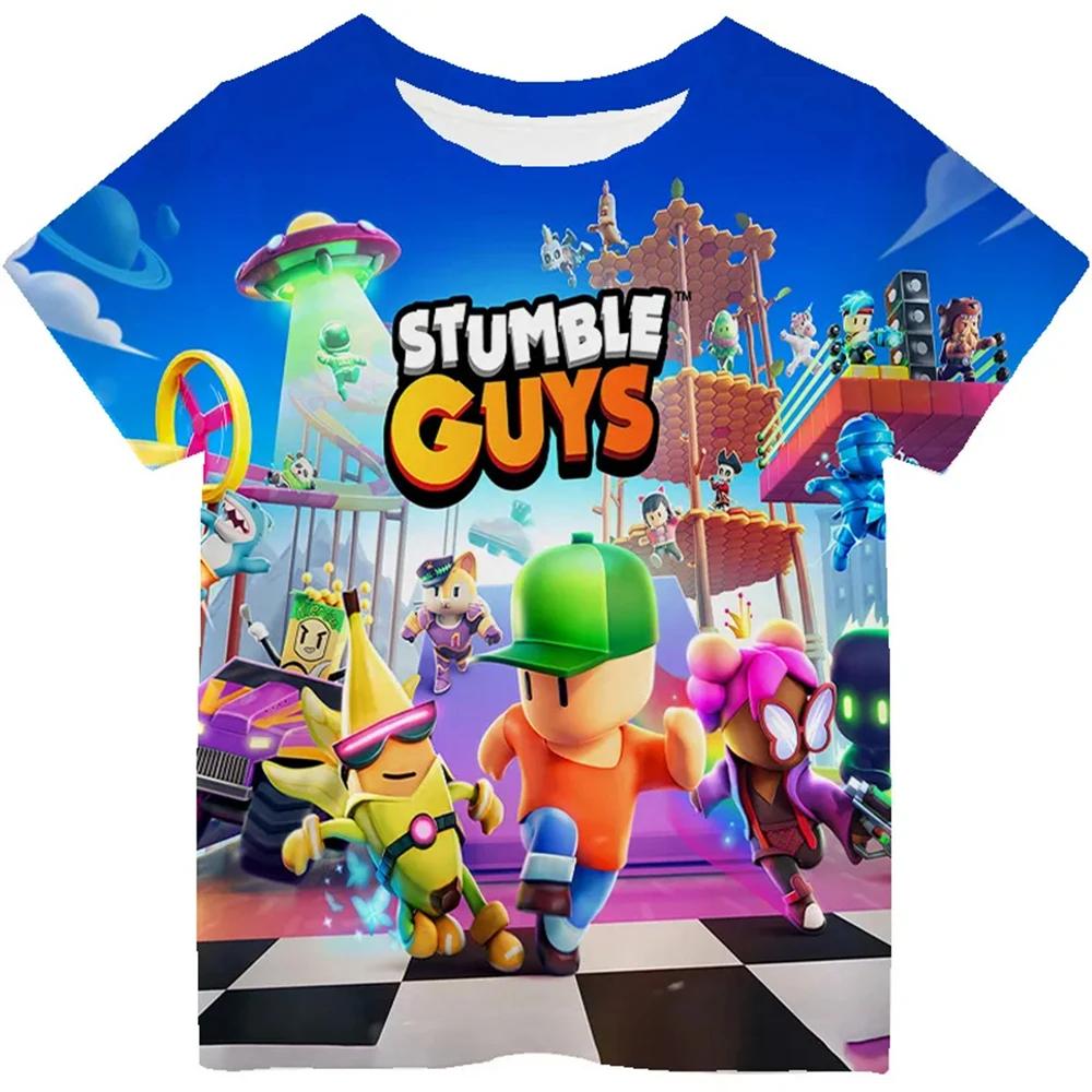 Stumble Guys Game 3D Printed Kids T Shirt Children Clothing Harajuku Cartoon Tees Casual Fun Top Clothing Girls Boys Tshirt 2025