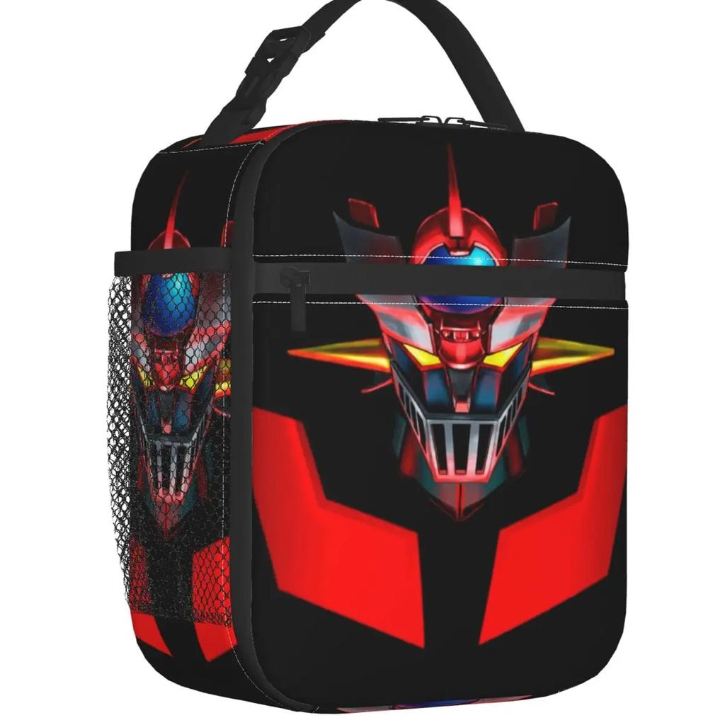 Grendizer Anime Insulated Lunch Bags for Women UFO Robot Goldorak Portable Cooler Thermal Bento Box Work School Travel