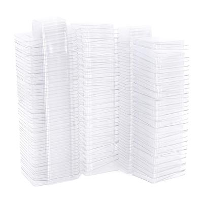 100 PIÈCES Moules à Fondant Cire Calmshell PET Séparés Transparents Trou de Suspension Récipient Vide pour Fondant Cire pour