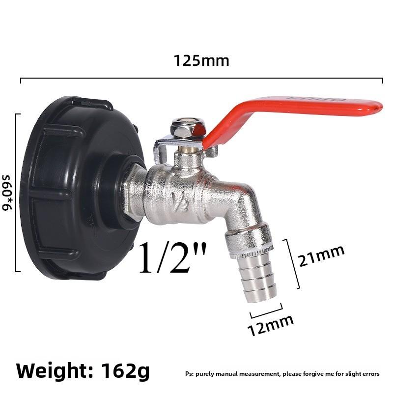 IBC Tank Brass Tap Adapter S60X6 Thread 10mm Garden Hose Connect Faucet Tank 1000 Liter IBC Tank Valve Fitting