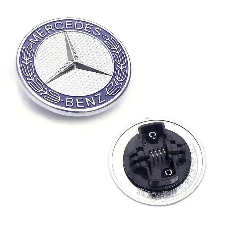 Auto Metall Flaches Motorhauben Emblem Front Plakette Logo Aufkleber Für Mercedes Benz W212 W213 W205 W177 W247 W176 CLS CLA CLK CLG GLS