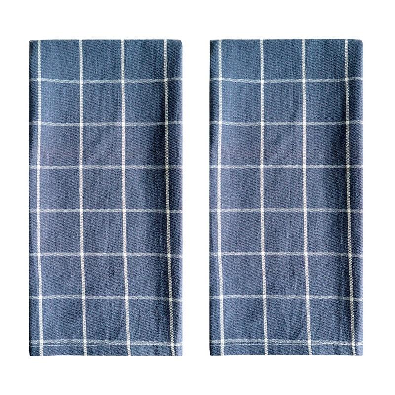 2PCS Home Assorted Flat Kitchen Towels Ultra Absorbent Soft Dish Towels Perfect Dishtowel for Cooking Cleaning, and Drying Hands